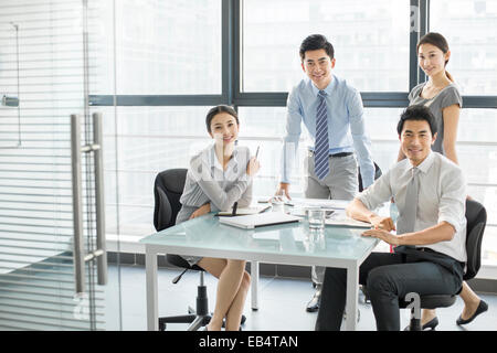 Portrait of young business people Stock Photo