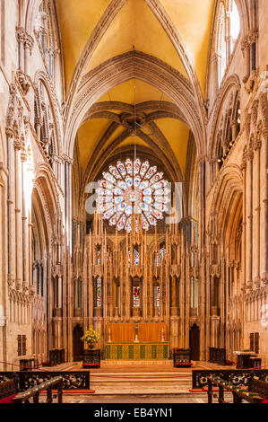 The interior of Durham cathedral in Durham , England , Britain , Uk ...