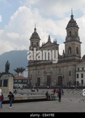 The Archbishopric Cathedral of Bogota, a Roman Catholic Cathedral in Plaza Bolivar, Bogota, Colombia Stock Photo