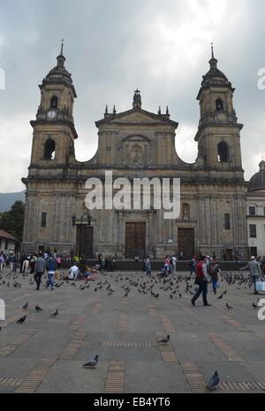 The Archbishopric Cathedral of Bogota, a Roman Catholic Cathedral in Plaza Bolivar, Bogota, Colombia Stock Photo