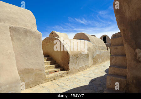 South of Tunisia, Tataouine,the Ksar Hadada,ancient fortified berber granary Stock Photo