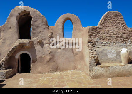 South of Tunisia, Tataouine,the Ksar Hadada,ancient fortified berber granary Stock Photo