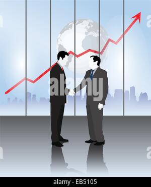 Businessmen shaking hands vector Stock Vector