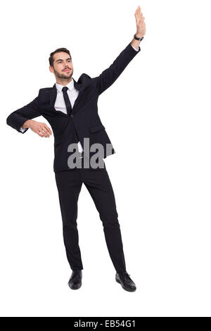 Cheerful businessman well dressed with arms out Stock Photo