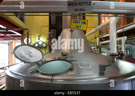 Pottsville, PA, USA - October 20, 2014 :  Interior of the Yuengling Brewery in Pottsville, PA Stock Photo