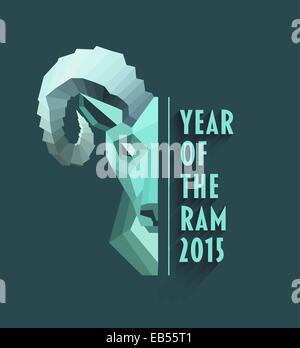 Year of the ram 2015 vector Stock Vector