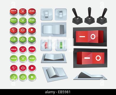 On and off switch icons Stock Vector