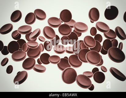High resolution 3d render of red blood cells Stock Photo