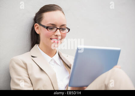 Young businesswoman using tablet pc Stock Photo