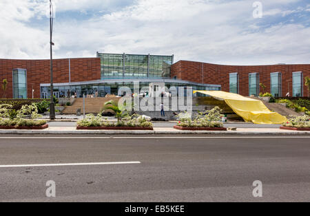 Modern shopping mall building under construction in Sipopo near the capital city of Malabo, Equatorial Guinea, Africa Stock Photo