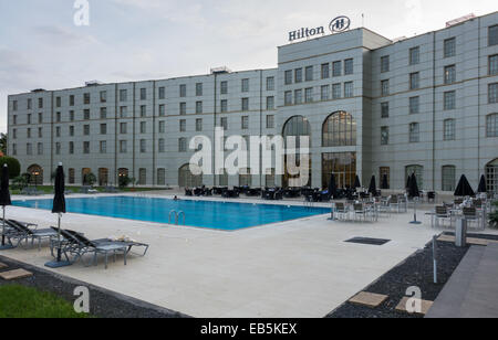 Swimming Pool of Hilton Hotel in the capital city of Malabo, Equatorial Guinea, Africa Stock Photo