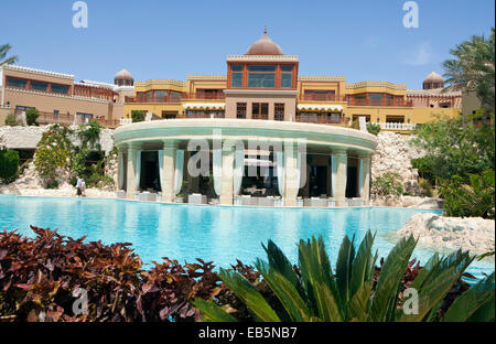 Empty pool at Makadi Spa hotel in Egypt Stock Photo