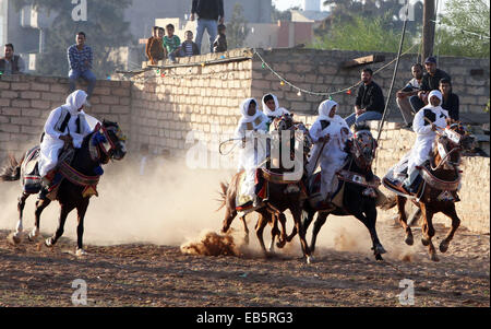 Hamza Rider Tripoli, Libya. 26th Nov, 2014. Libyan horse riders wearing desert ...