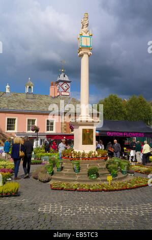 People enjoying Carlisle Continental Market. Carlisle Town Centre, Carlisle, Cumbria, England, UK. Stock Photo