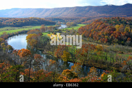 Autumn colors along the Shenandoah River State Park in Virginia. Stock Photo