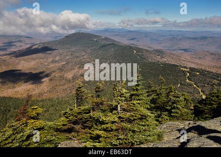 Pico Ramshead and Snowdon Mountains from the peak of Killington Ski Resort Vermont in the Fall Stock Photo