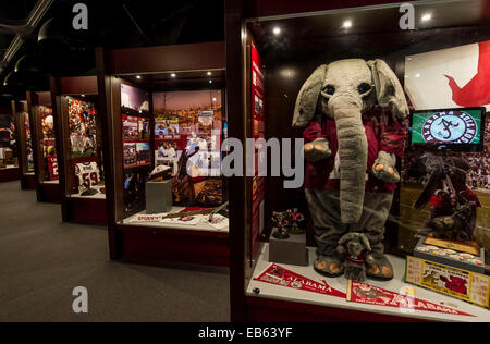 Tuscaloosa, Alabama, USA. 26th Nov, 2014. A display at the Paul W. Bryant Museum on the campus of the University of Alabama. The museum honors the history of football at the school, with special emphasis on the legendary coach, Paul ''Bear'' Bryant. The 2014 Iron Bowl Game will be played at Bryant-Denny Stadium in Tuscaloosa on November 29 against Auburn University. © Brian Cahn/ZUMA Wire/Alamy Live News