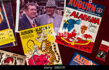 Tuscaloosa, Alabama, USA. 26th Nov, 2014. A display at the Paul W. Bryant Museum on the campus of the University of Alabama. The museum honors the history of football at the school, with special emphasis on the legendary coach, Paul ''Bear'' Bryant. The 2014 Iron Bowl Game will be played at Bryant-Denny Stadium in Tuscaloosa on November 29 against Auburn University. © Brian Cahn/ZUMA Wire/Alamy Live News