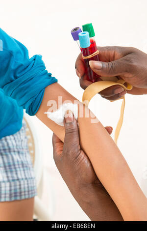 BLOOD SPECIMEN, CHILD Stock Photo