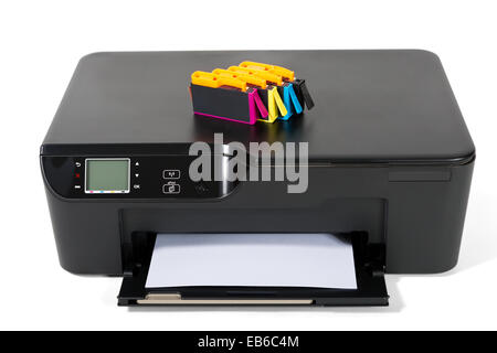 Printer, scanner, copier  isolated on white background Stock Photo