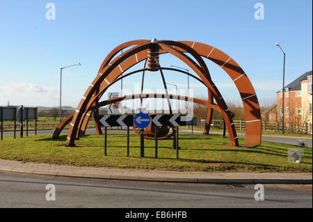 The Armillary Roundabout on the Banbury Road in Stratford upon Avon, Warwickshire, England, UK Stock Photo