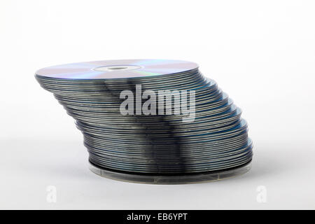 A stack of recordable discs Stock Photo