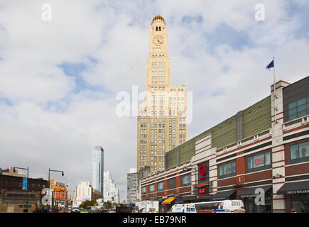 At the corner of Flatbush & Atlantic Ave, Downtown Brooklyn, NY, USA, Oct. 15, 2014. Stock Photo