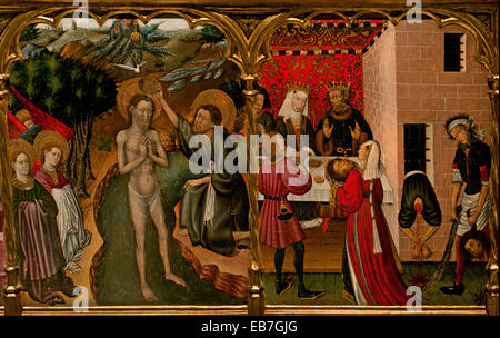 Altarpiece of the Saints John 1432 Bernat Martorell 1400 – Barcelona 1452 Spain Spanish Medieval Gothic Art Stock Photo