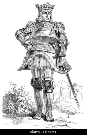Rudolf I or Rudolf of Habsburg, 1218 - 1291, King of the Romans, Rudolf von Habsburg, 1218 - 1291, der erste römisch-deutsche Kö Stock Photo