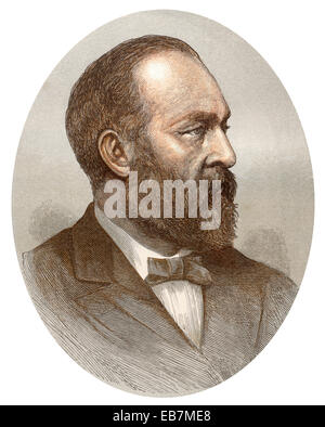 James Abram Garfield, 1831-1881, 20th President of the United States, Portrait von James Abram Garfield, 1831-1881, der 20. Präs Stock Photo