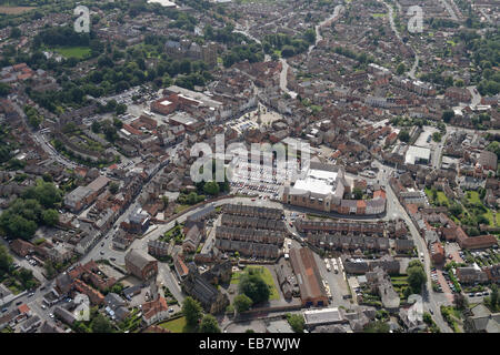 An aerial view of the centre of Ripon, a city in North Yorkshire Stock Photo