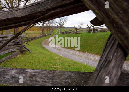 Bloody Lane formally known as the sunken road Antietam National Battlefield, Sharpsburg, Maryland, USA Stock Photo