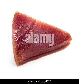 Yellowfin tuna steak isolated on a  white studio background. Stock Photo