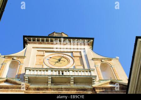 tower clock in Crema ( Cremona-Lombardy-Italy) Stock Photo