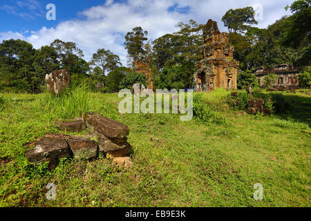 Prasat Suor Prat in Angkor Thom, Siem Reap, Cambodia Stock Photo