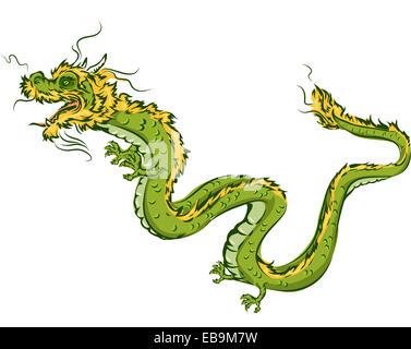 Illustration Featuring a Dragon Stock Photo