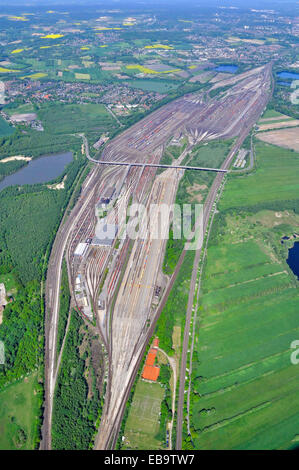 Aerial view, Maschen Marshalling Yard, Maschen, Lower Saxony, Germany Stock Photo