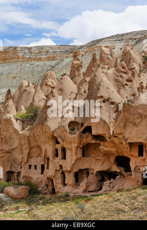 Tufa formations, Zelve open-air museum, Göreme National Park, Cappadocia, Central Anatolia Region, Anatolia, Turkey Stock Photo