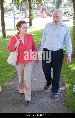 Older couple out walking together, Stock Photo