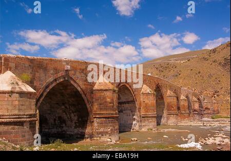 Çobandede bridge over the Aras River (aka Araks, Arax, Araxi, Araxes, Araz, or Yeraskh) on the Silk Road from Erzurum to Kars,