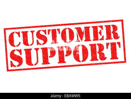 CUSTOMER SUPPORT red Rubber Stamp over a white background. Stock Photo