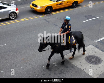 New York Police Department Mounted Unit Stock Photo