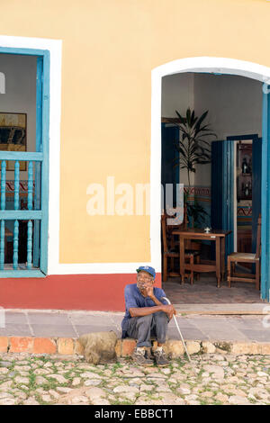 TRINIDAD, CUBA - MAY 8, 2014: Old town of Trinidad, Cuba. Trinidad is a historical town listed by UNESCO as World Heritage, it i Stock Photo