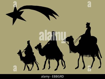 Magi silhouette Stock Photo