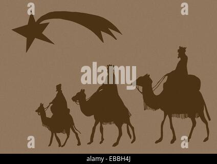 Vintage Magi on camel Stock Photo