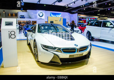 Nonthaburi, Thailand. 28th November, 2014. BMW i8 car on display at Thailand International Motor Expo 2014 on November 28, 2014 in Nonthaburi, Thailand. Credit:  Chatchai Somwat/Alamy Live News Stock Photo