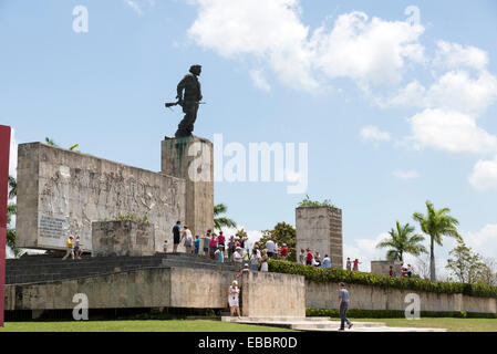 SANTA CLARA, CUBA, MAY 9, 2014. Tourists visit monument and mausoleum of Ernesto Che Guevara in Santa Clara, Cuba, on May 9, 201 Stock Photo