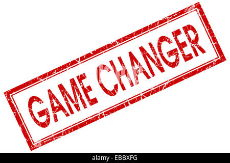 game changer red square stamp isolated on white background Stock Photo