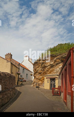 St Fillan's Cave, Cove Wynd, Pittenweem Stock Photo