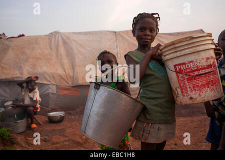 Mpoko camp for internally displaced persons, Bangui, Central African Republic Stock Photo